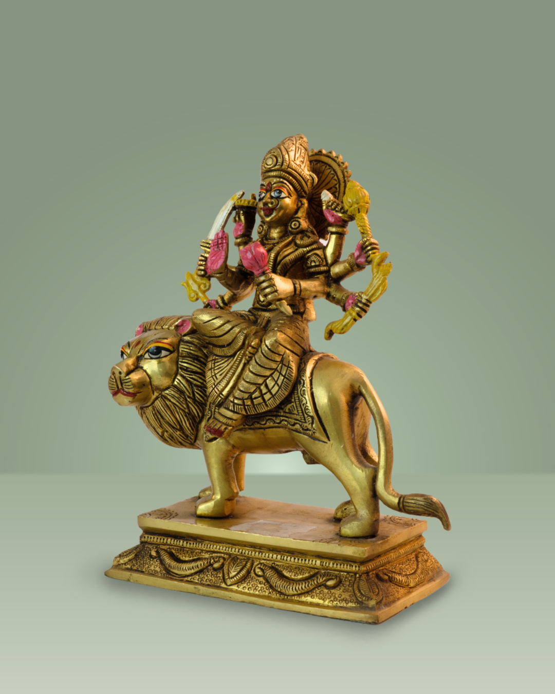Brass Maa Durga - Shakti Pose